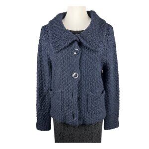 Chico's Wool Sweater Coat Navy size 12